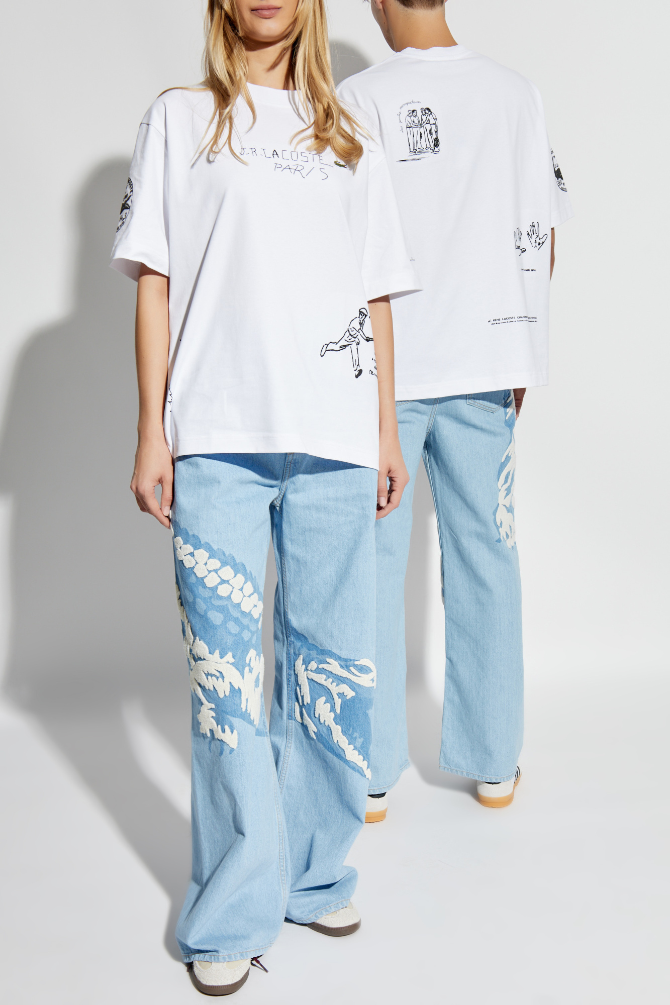 LACOSTE ホワイト ポロシャツ FR6 Club Med 45 フランス伝統のブランドであるクラブメッドとラコステは、アジア
